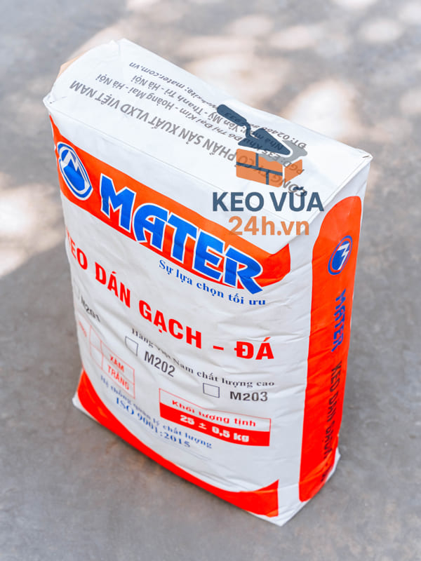 Bao bì keo dán gạch Mater đóng bao tiêu chuẩn 25kg sản xuất tại Hà Nội