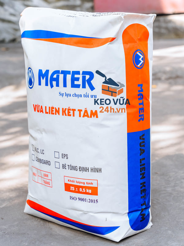 Vữa liên kết tấm Mater bao 25kg - Ảnh mặt trước