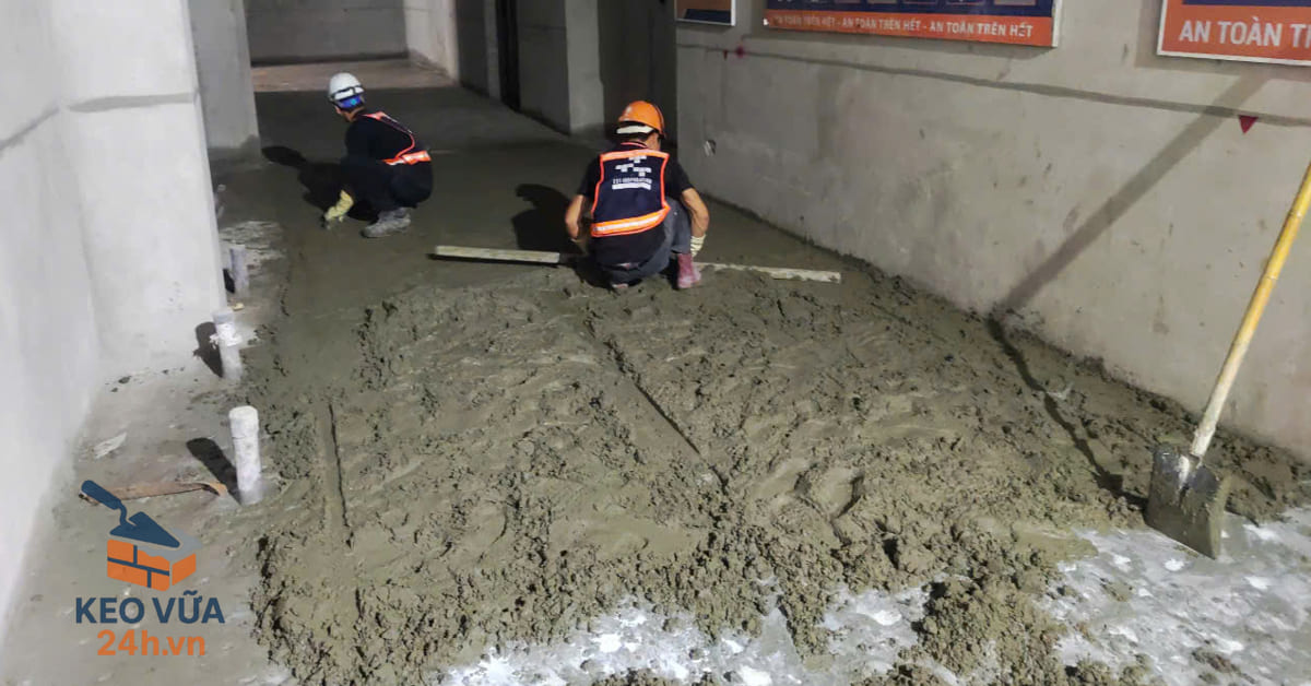San cán nền nhà bằng vữa khô trộn sẵn Mater M75