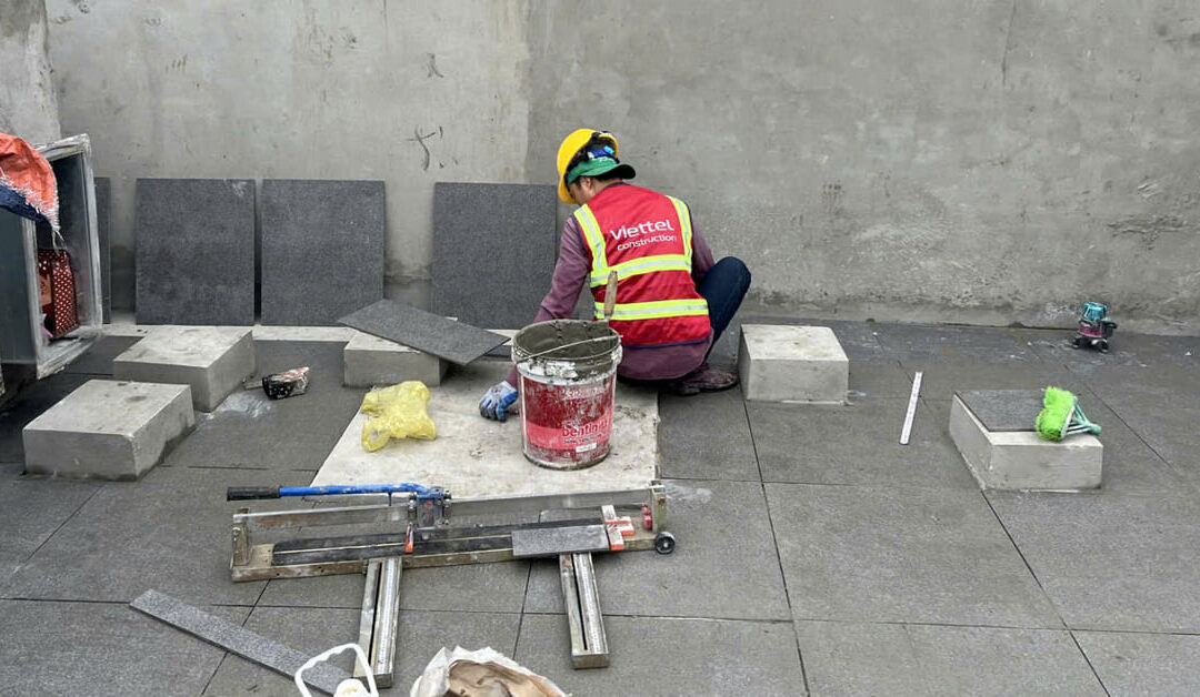 Keo dán gạch ngoài trời