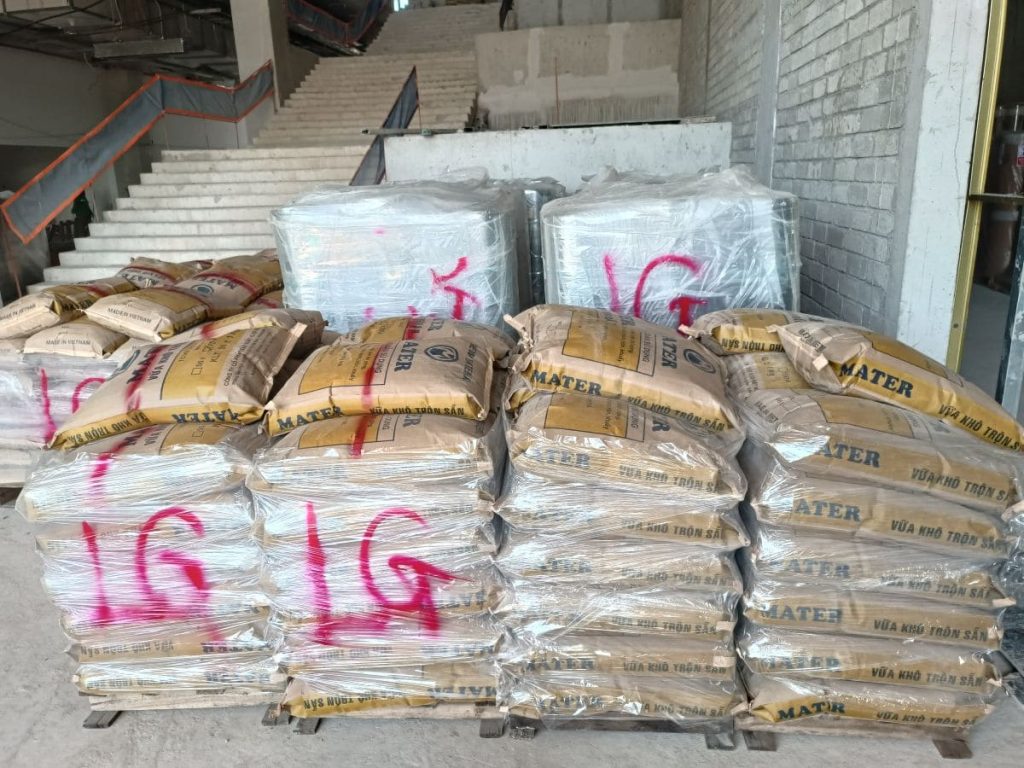 Vữa khô trộn sẵn Mater M75 phù hợp cho xây trát cán nền