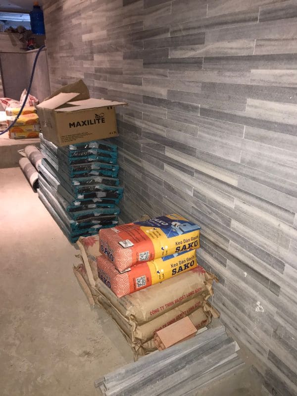 Tính khối lượng và chi phí keo dán gạch theo m2