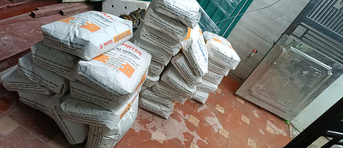 Bột bả skimcoat Mater hoàn thiện tường AAC ALC EPS